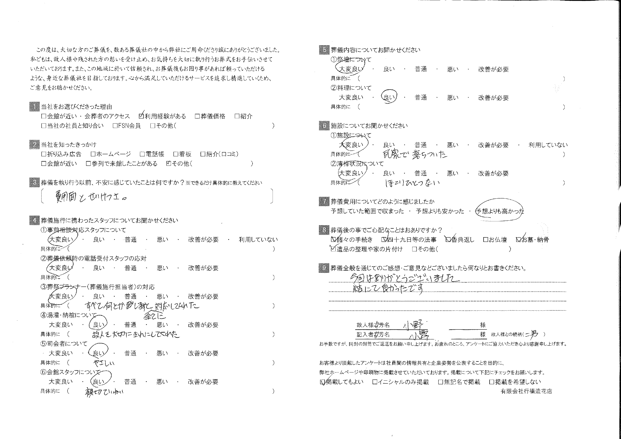 お客様の声イメージ